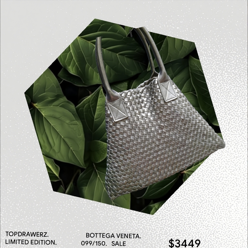 Bottega Veneta Black Woven Shoulder Bag